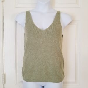 Vero Moda Sage Green Shimmery Knit Top Women's Size XL